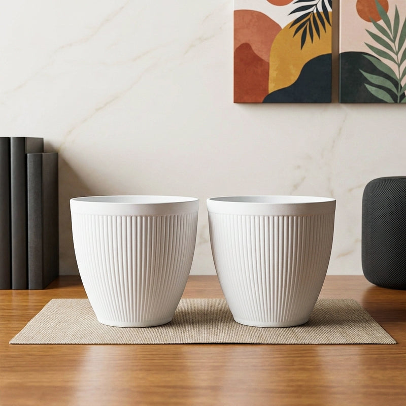 BloomBin Planters (White) - Set Of Two