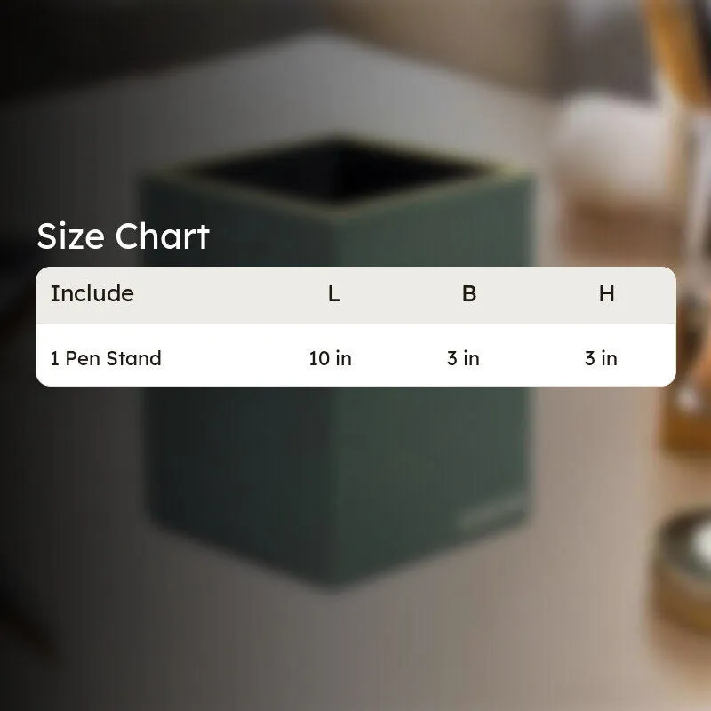 Tisquo Faux Leather Pen Stand - Olive Green media 7