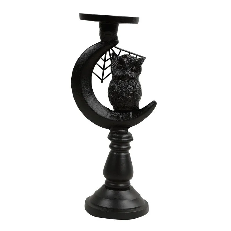 Shadow Owl & Moon Candle Holder media 3