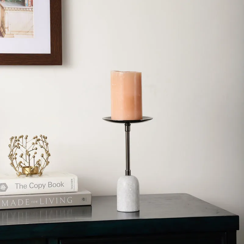 Advano Marble Candle Holder (Black) - Small media 3
