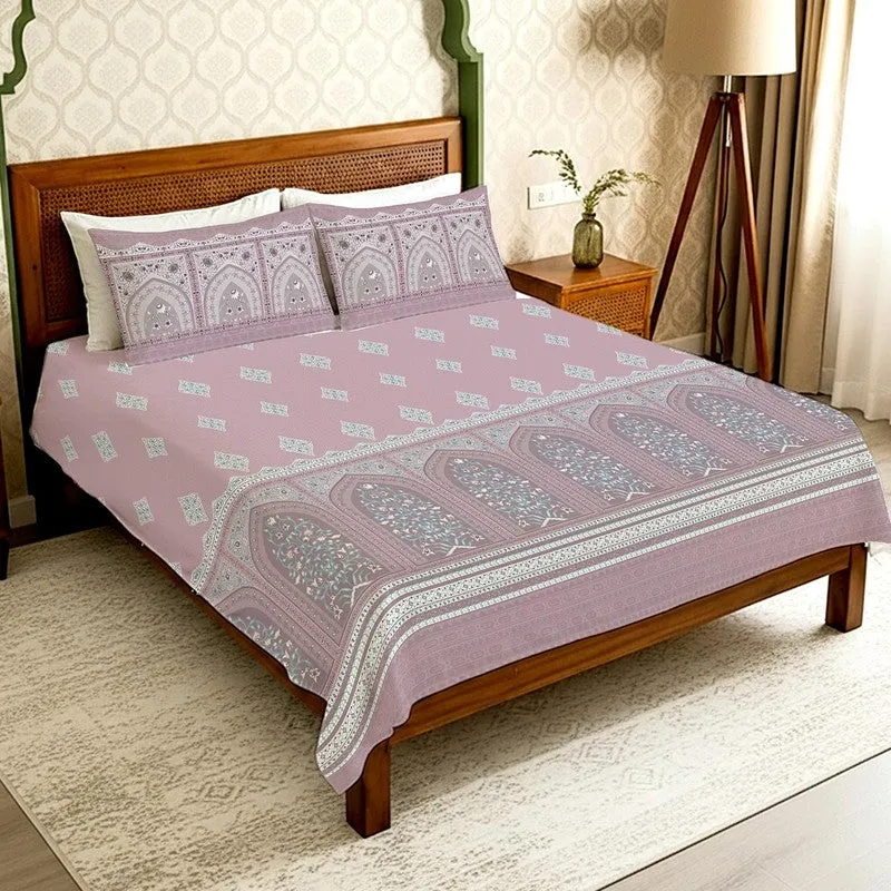 Urban Space Everyday Grace Fitted Cotton Bedsheet - 300 TC media 1
