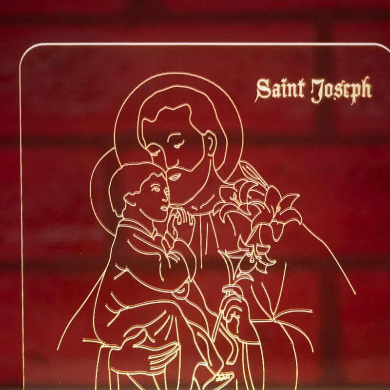 Saint Joseph Grace LED Acrylic Table Lamp - Transparent media 3