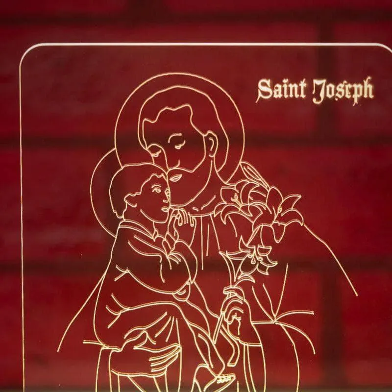 Saint Joseph Grace LED Acrylic Table Lamp - Transparent media 3
