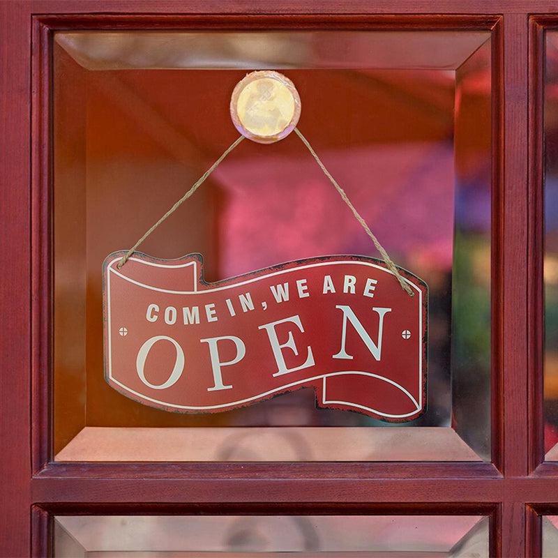 Come In, We're Open Retro Metal Wall Accent