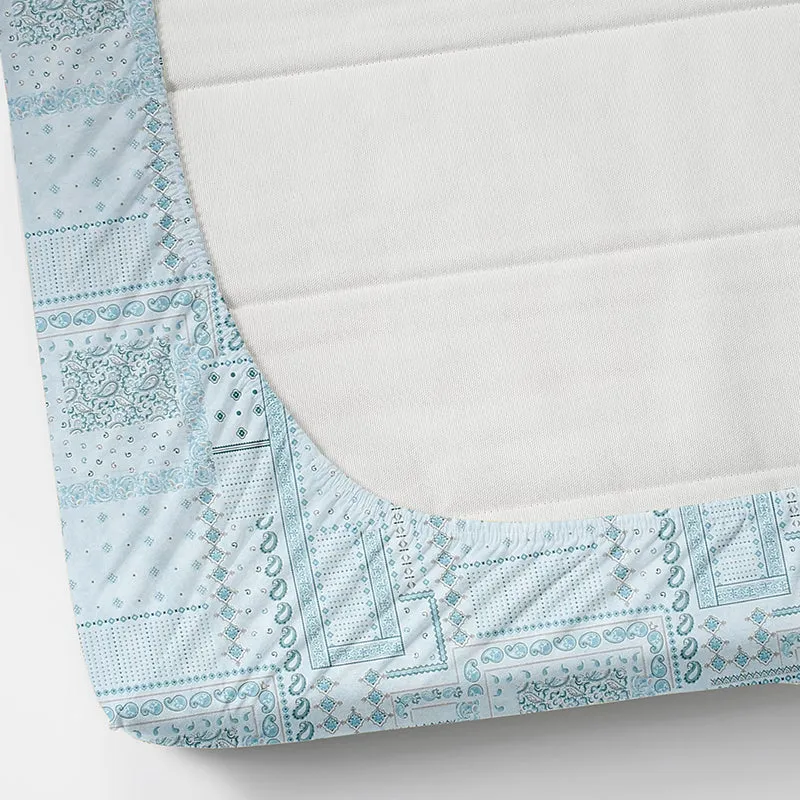 Mathieu Cotton Bedsheet (Blue) - 210 TC media 6