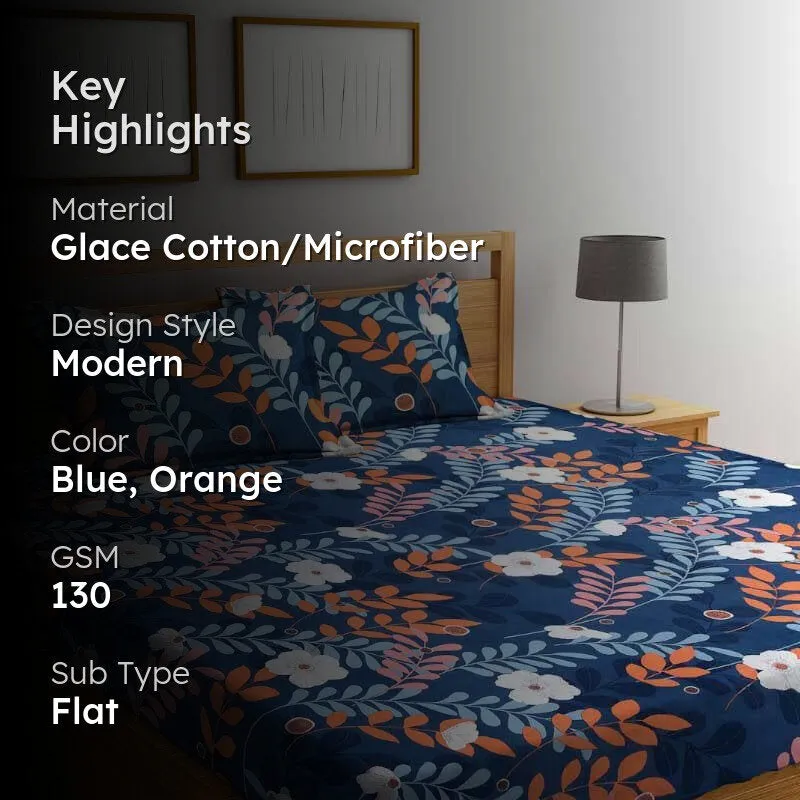 Stella Printed Microfiber Bedsheet - 130 GSM media 2