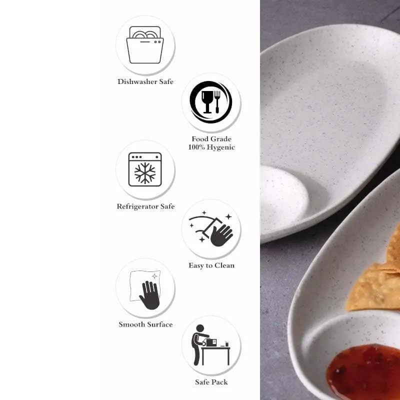 Porris Melamine Chip & Dip Plate - Set of Two media 6