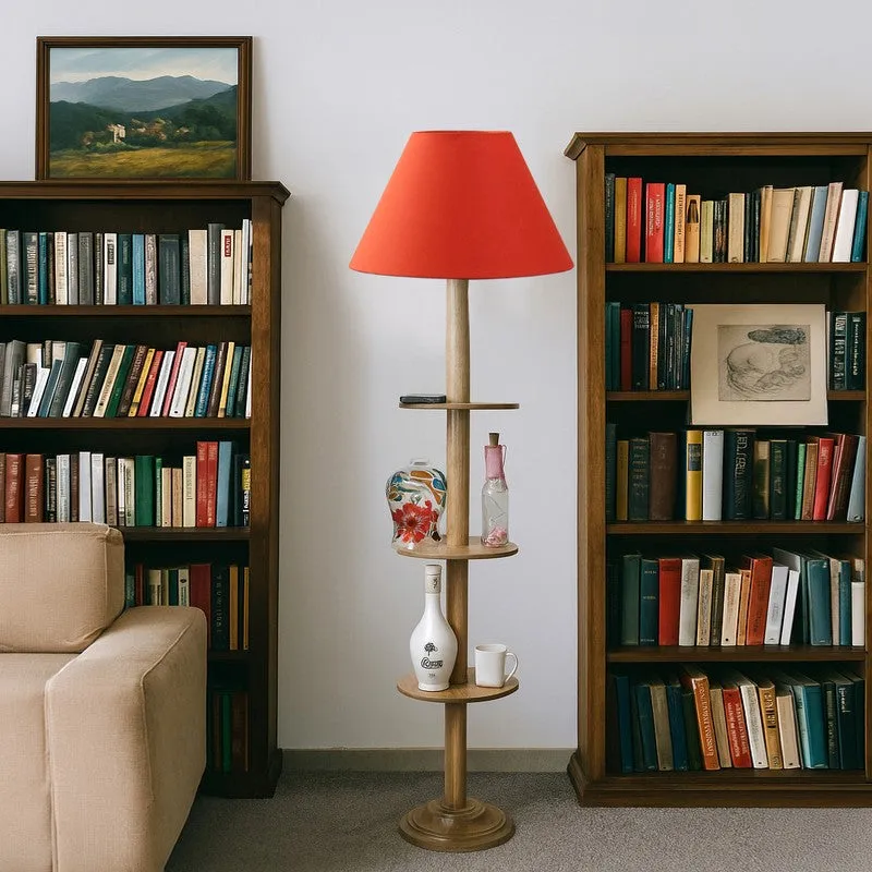 EclipseNova Light Wooden Floor Lamp - Orange media 4