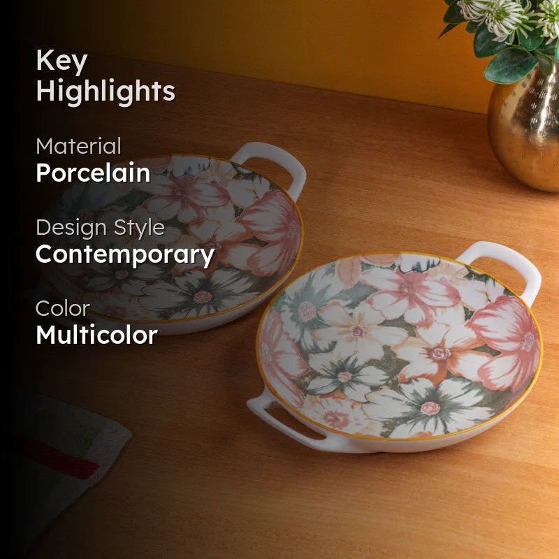 Blush Bloom Porcelain Platter - Set Of Two media 2