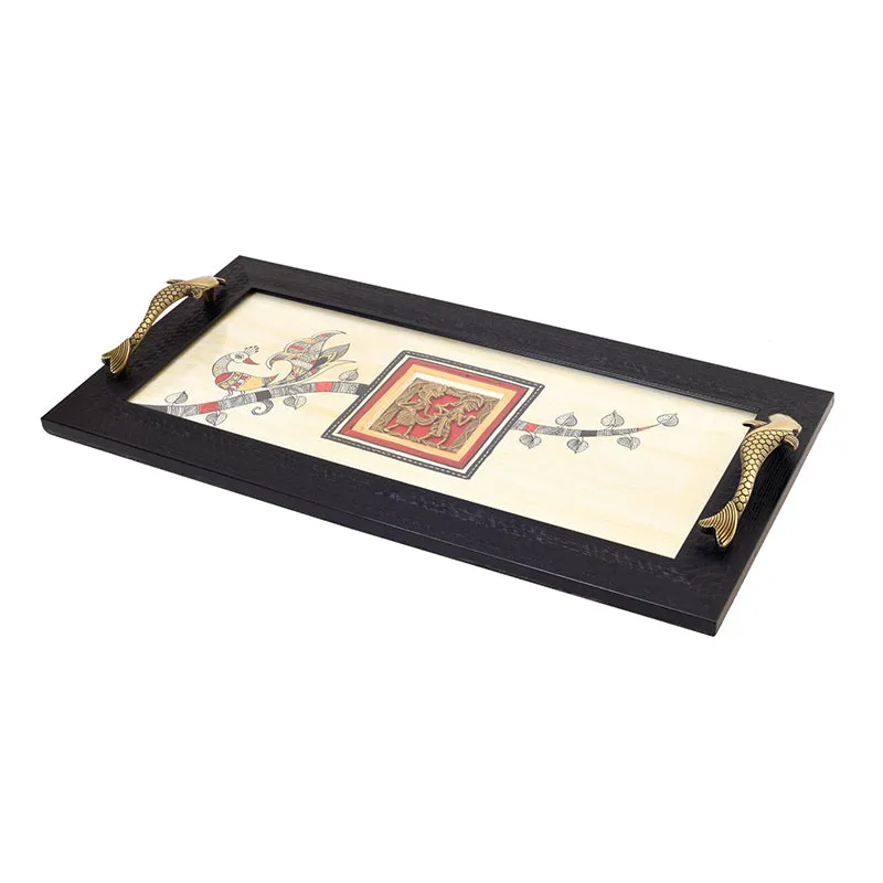 Kunala Wood & Metal Serving Tray media 3