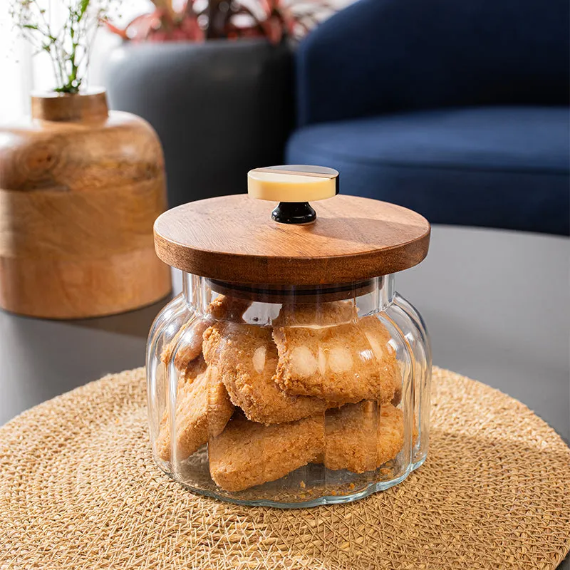 Anora Glass Jar With Airtight Wood Lid - 950 mL media 3