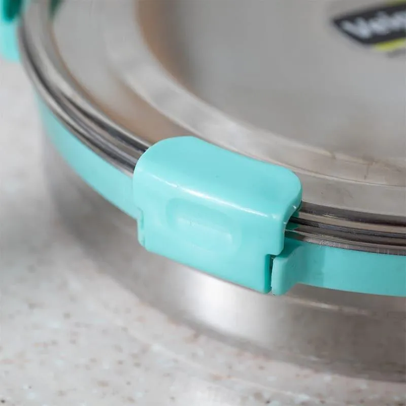 Ivago Steel Airtight Lunch Box (Aqua) - 875 mL media 5