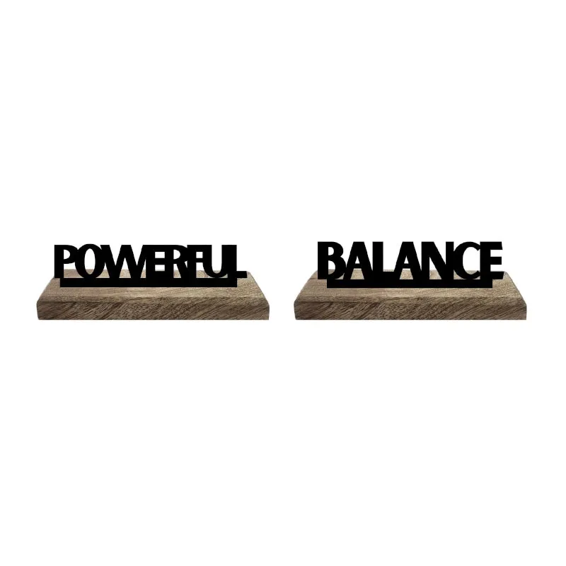 Dynamic Equilibrium Typography Showpiece - Set Of Two media 5