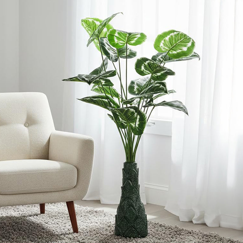 Infinita Artificial Philodendron With Black Plastic Pot - 3 Feet media 4