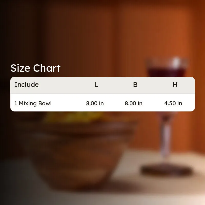 Handcrafted Wood Mixing Bowl - 1600 mL media 9