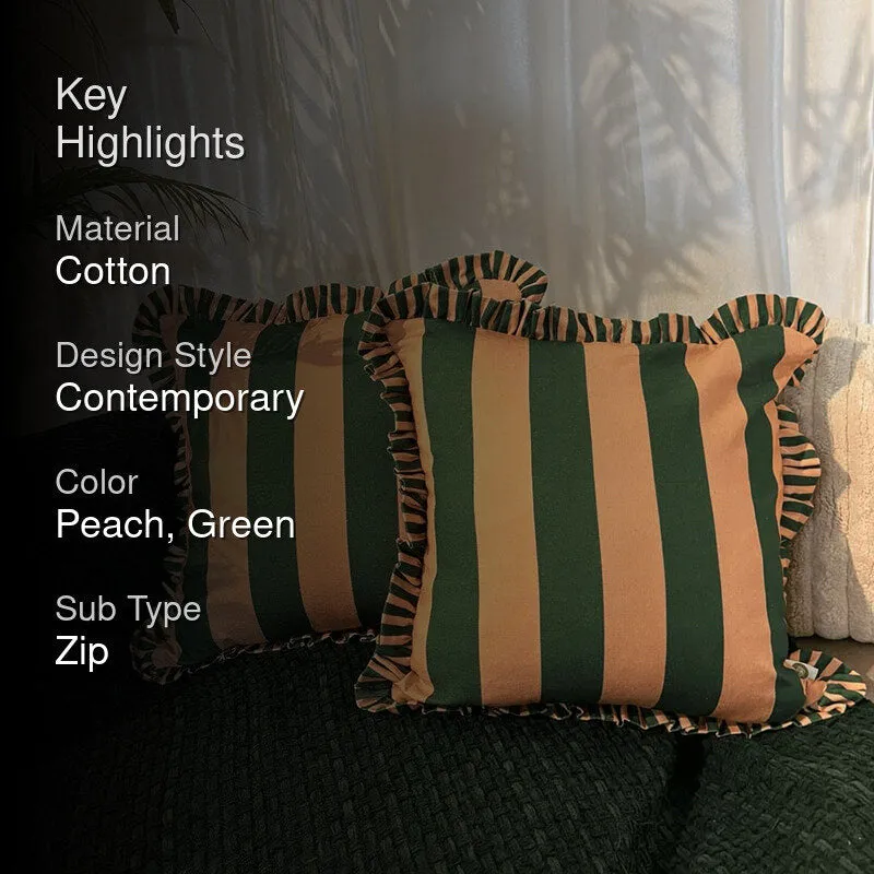 Stripe II Cushion Cover (Green) - Set Of Two media 2