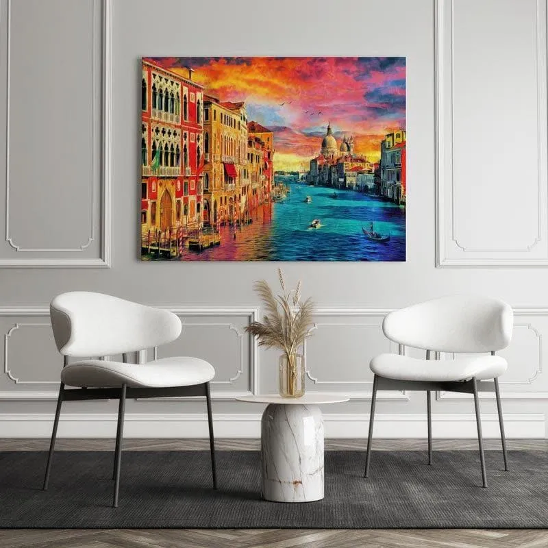 Venice Cityscape Canvas Wall Painting - Gallery Wrap media 3