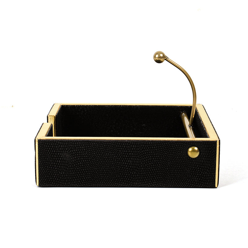 Tisquo Faux Leather Tissue Holder - Black media 5