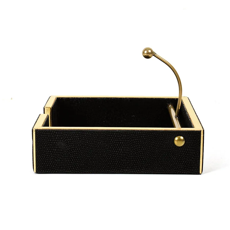 Tisquo Faux Leather Tissue Holder - Black media 5