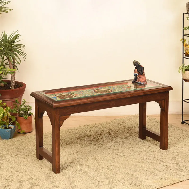 Villy Teak Wood Console Table media 1