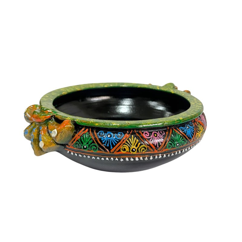 Green Floral Resin Urli media 4