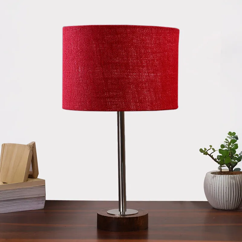 Sienna I Rodin Wooden Table Lamp - Maroon,Silver,Brown media 3