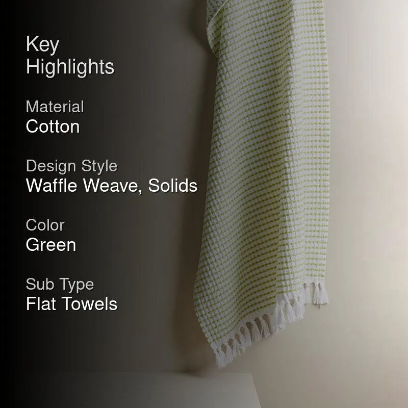 Alyssa Waffle Bath Towel - Light Green media 2