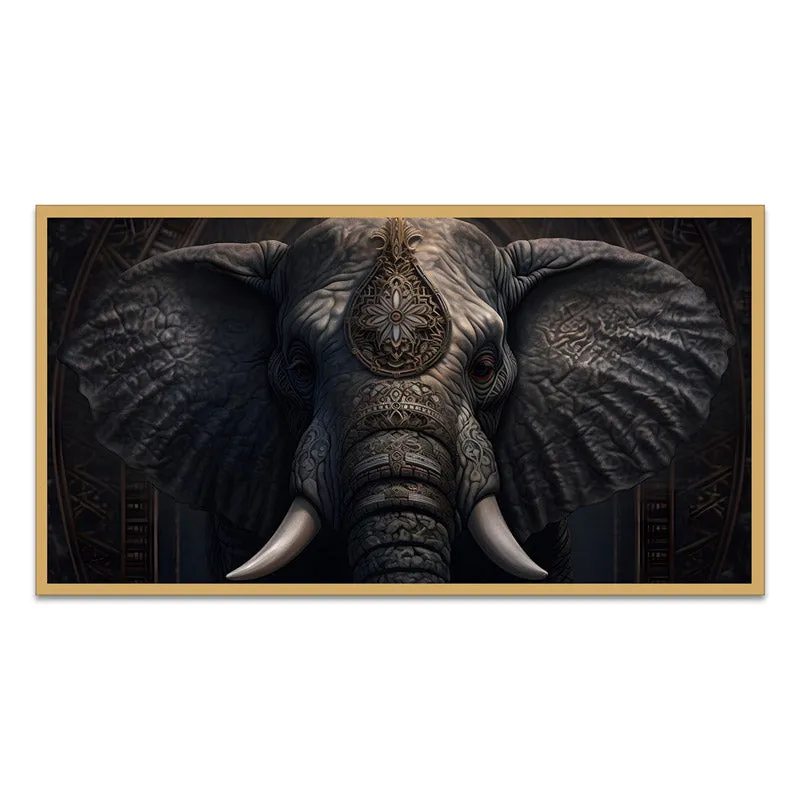 Gaja Gambir Wall Painting With Frame media 5
