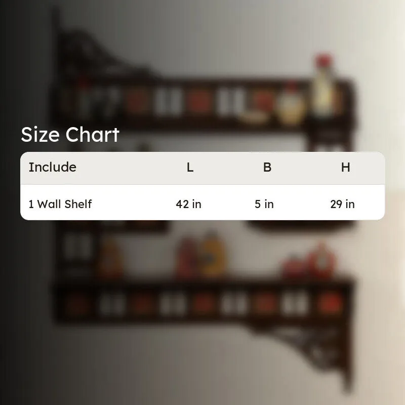 Amber Teak Wood Shelve media 8