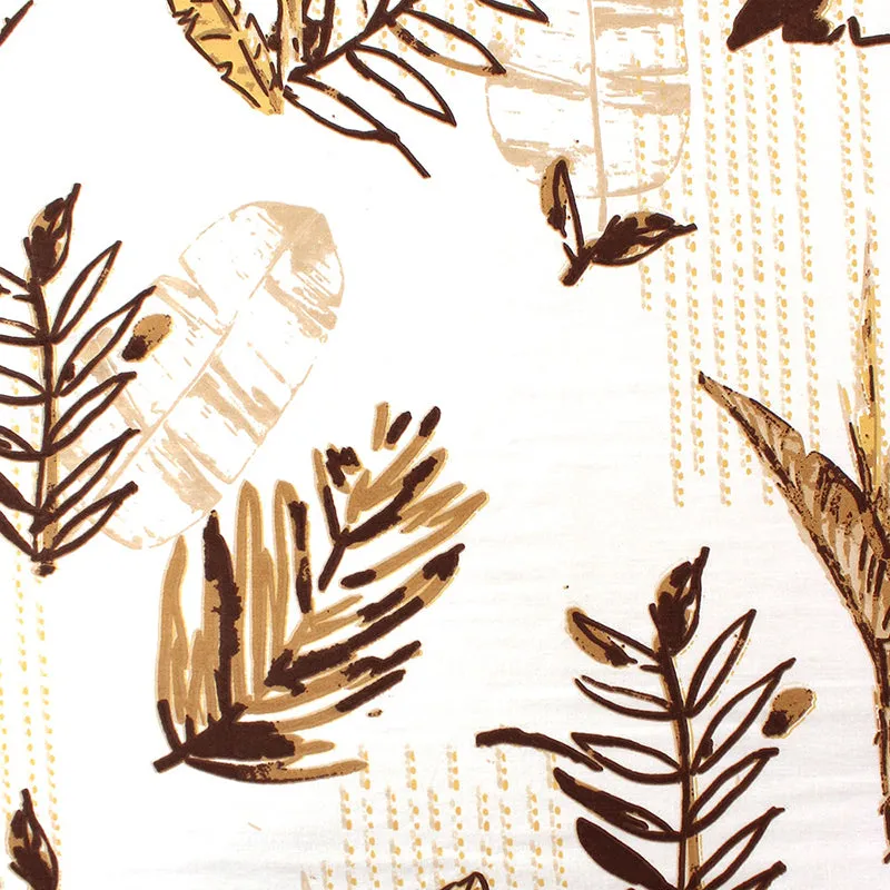 Autumn Florals Cotton Pillow Cover (Brown) - Set Of Two media 6