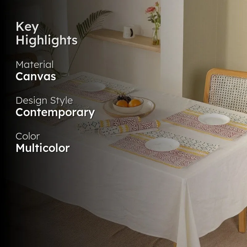 Urban Geometry Canvas Table Mats - Set Of Six media 2