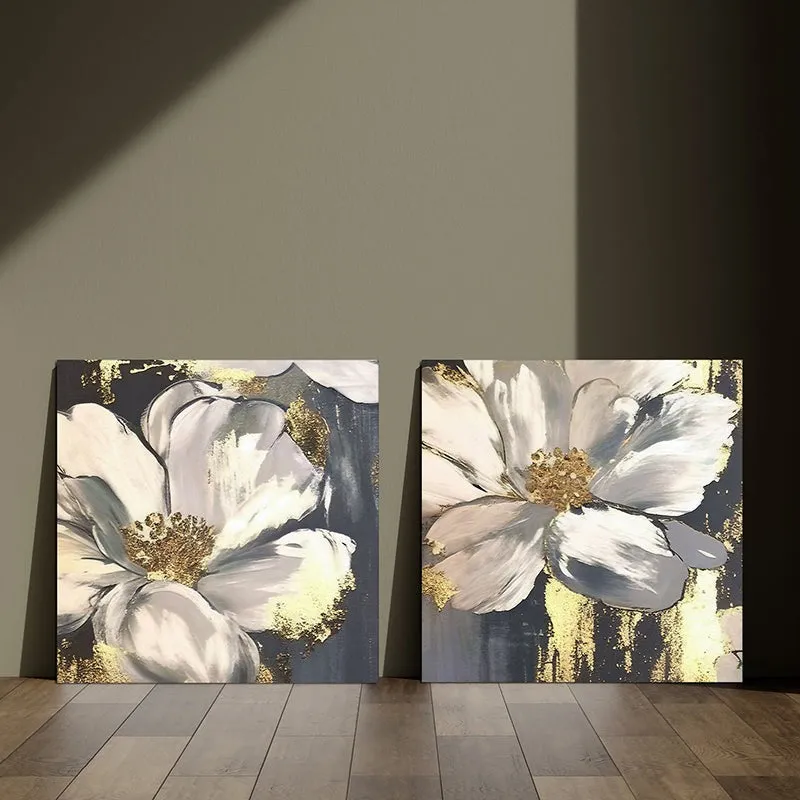 Strokes Of Daisy Canvas Wall Art - Set Of Two media 7