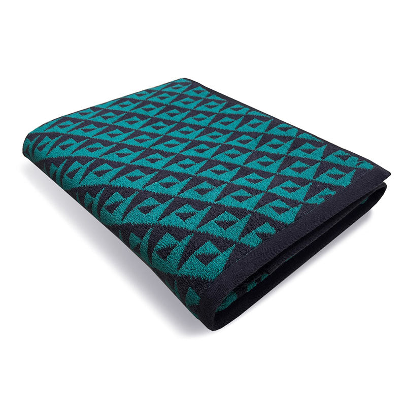 Nautica Cloud Caress Cotton Bath Towel - Teal & Grey media 4