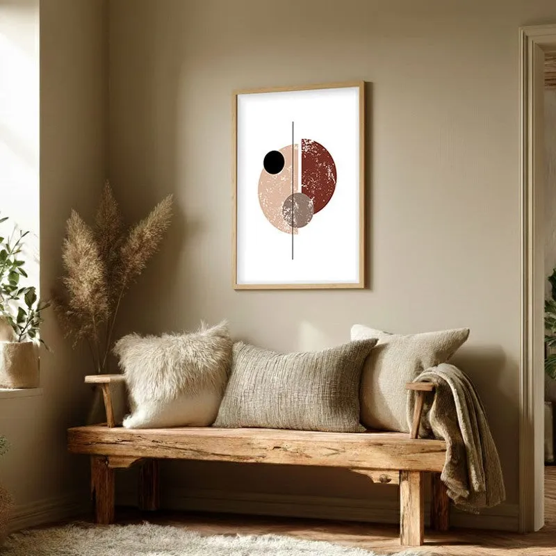 Tectonic Shift Canvas Wall Painting With Brown Frame media 3