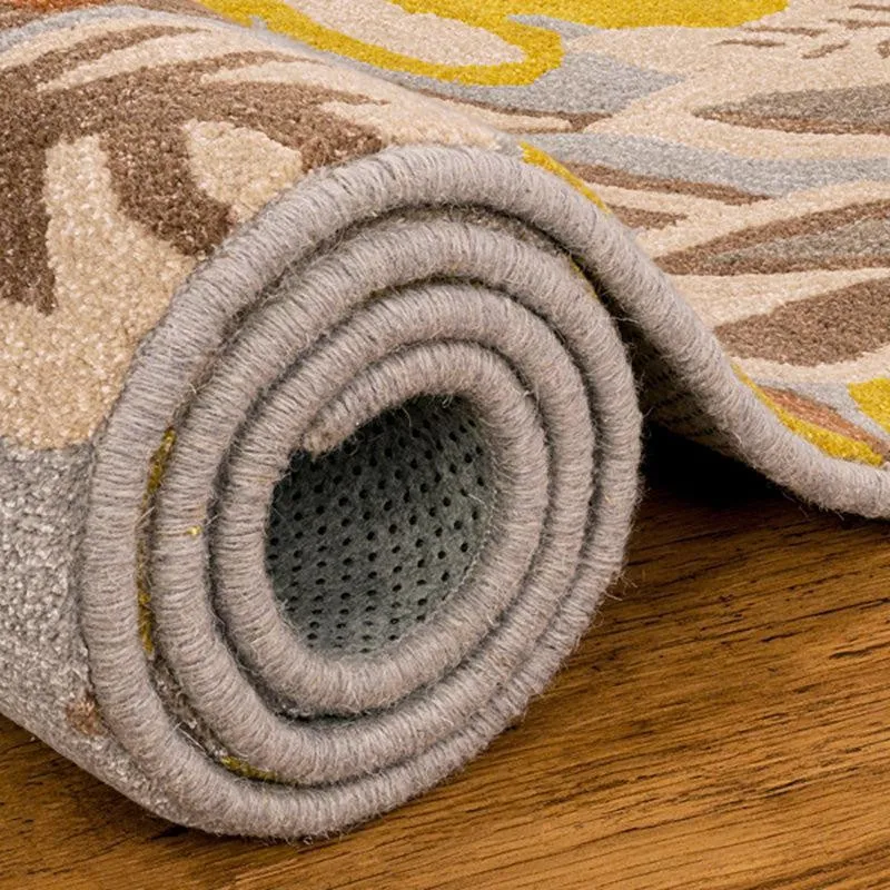 Palantir Hand Tufted Floral Wool & Nylon Carpet - Yellow media 7