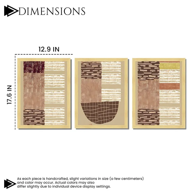 Morae Abstract Wall Painting - Set of Three media 7