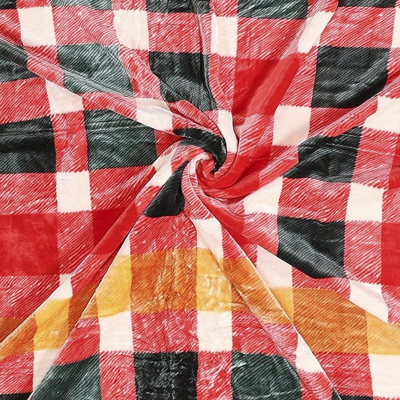 Monte Carlo Montana Mosaic Blanket (Red,Pink) - 597 GSM media 6