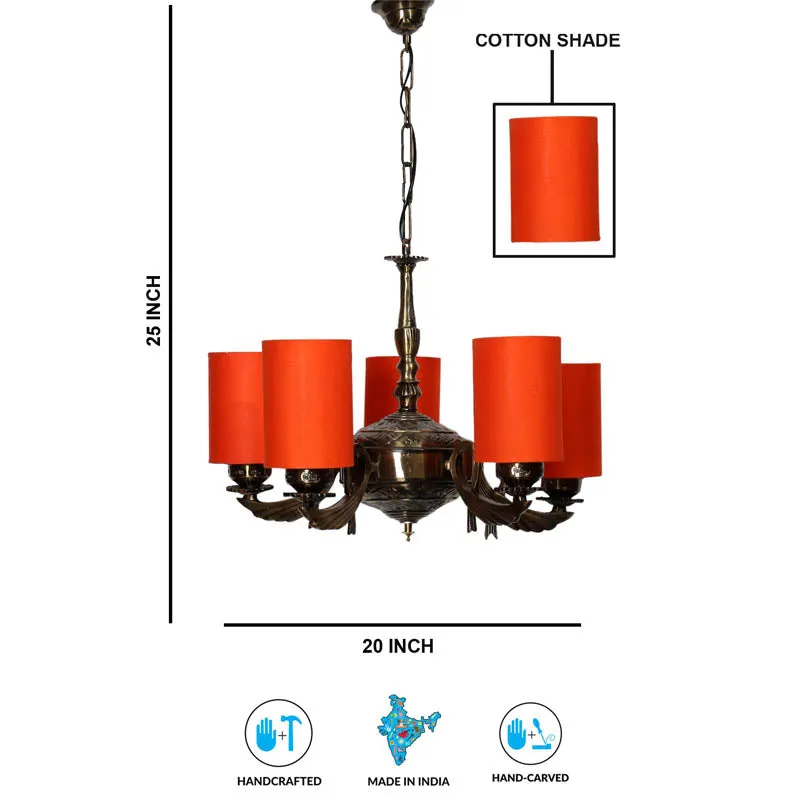 Sunup Cylindrical Golden Antique Ceiling Lamp media 6
