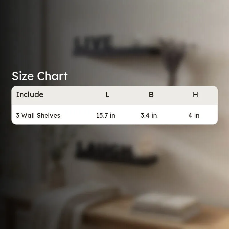 Live Love Laugh Wall Shelf - Black media 7