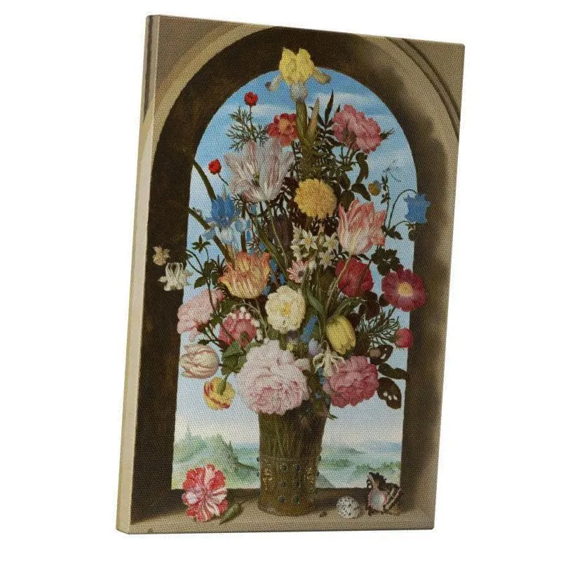 Vase Of Flowers By Window Wall Painting - Gallery Wrap media 3