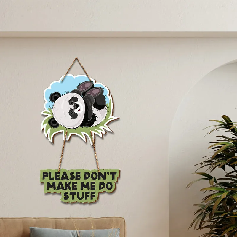 Monday Panda Wood MDF Wall Hanging media 4
