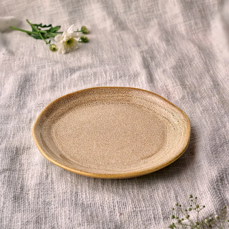 Cüraa  By YFL Home Rustic Facet & Flow Quarter Plate media 1