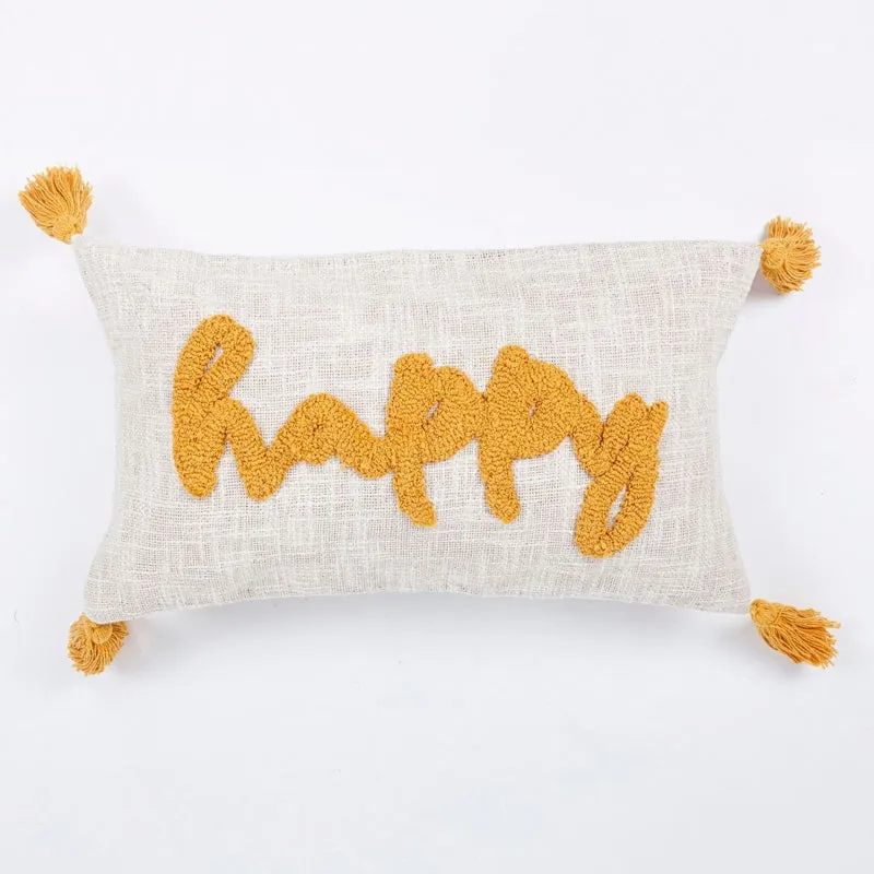 Happy Scrawl Tufted Cushion Cover Set - Set Of Two media 6