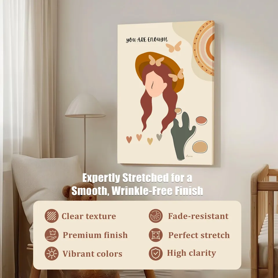 Boho Mirage Cotton Canvas Wall Painting media 5