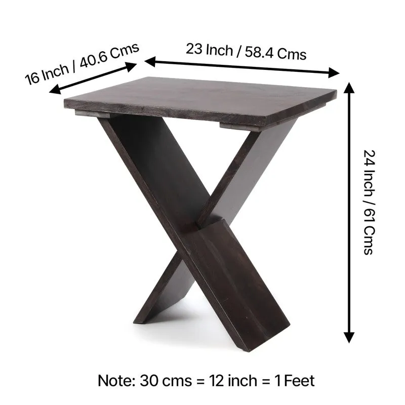 Gverox Sheesham Wooden Side & Bedside Table (Brown) - Set Of Two media 10