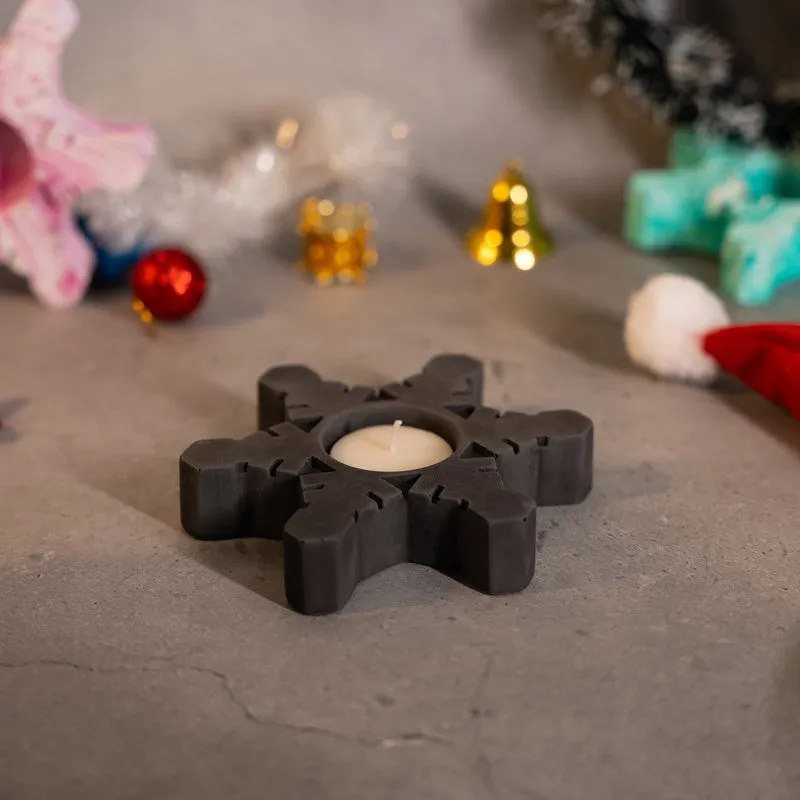 Starry Glow Candle Holder - Black media 4