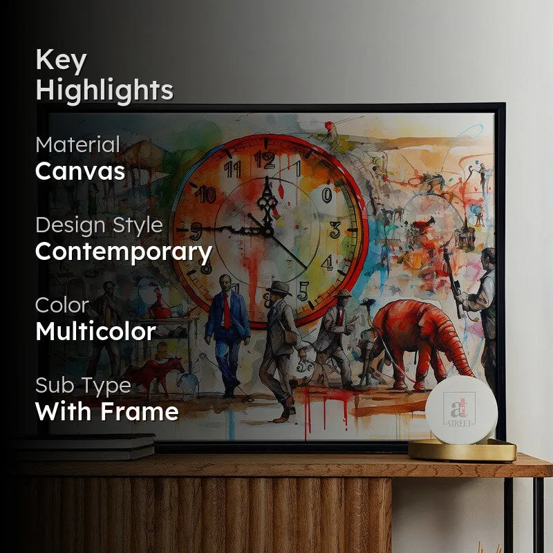 Form & Flow Wall Art With Clock media 2