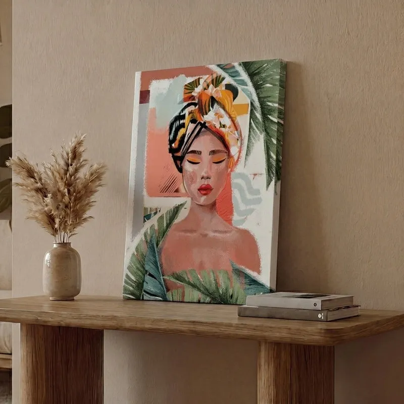Meditating Feminine Canvas Wall Painting media 1