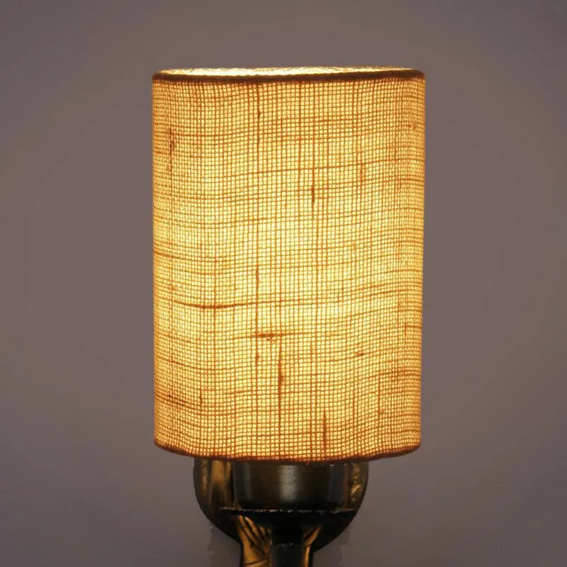 Love Gleam Atva Fabric & Metal Wall Lamp - Beige media 4