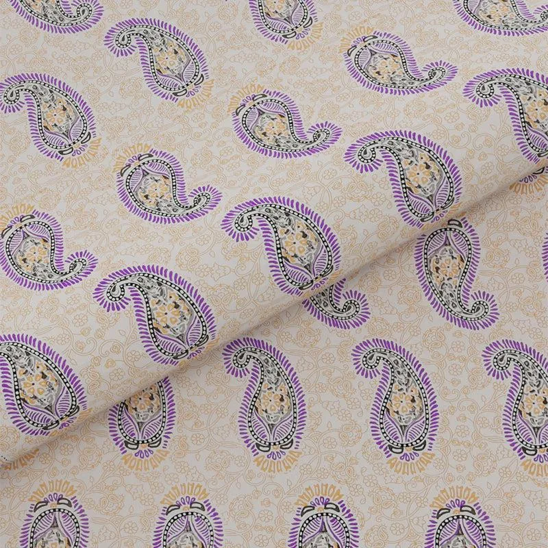 Suyash Printed Cotton Bedsheet (Beige) - 240 TC media 5